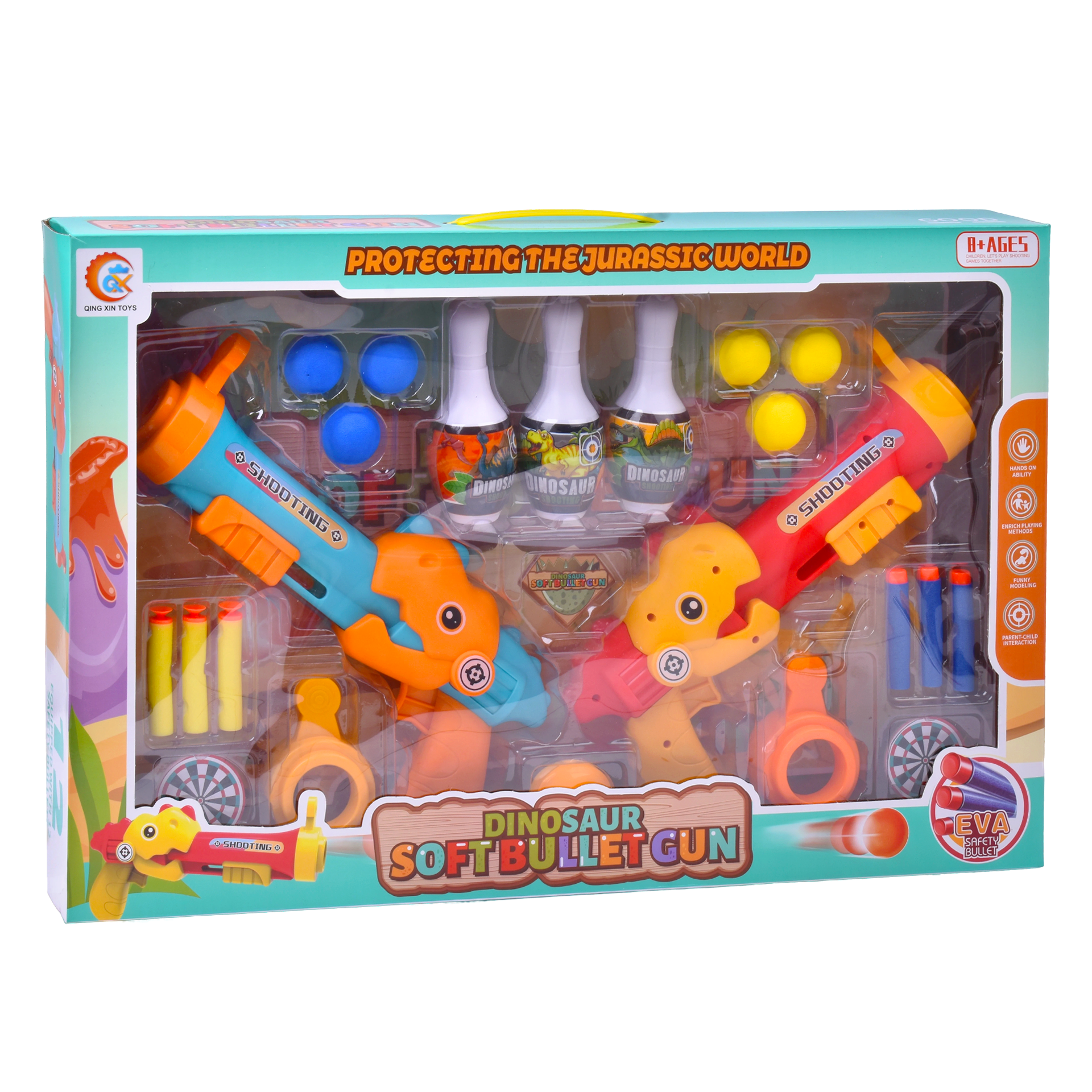 Brinquedo Pistola Dinossauro+Balas