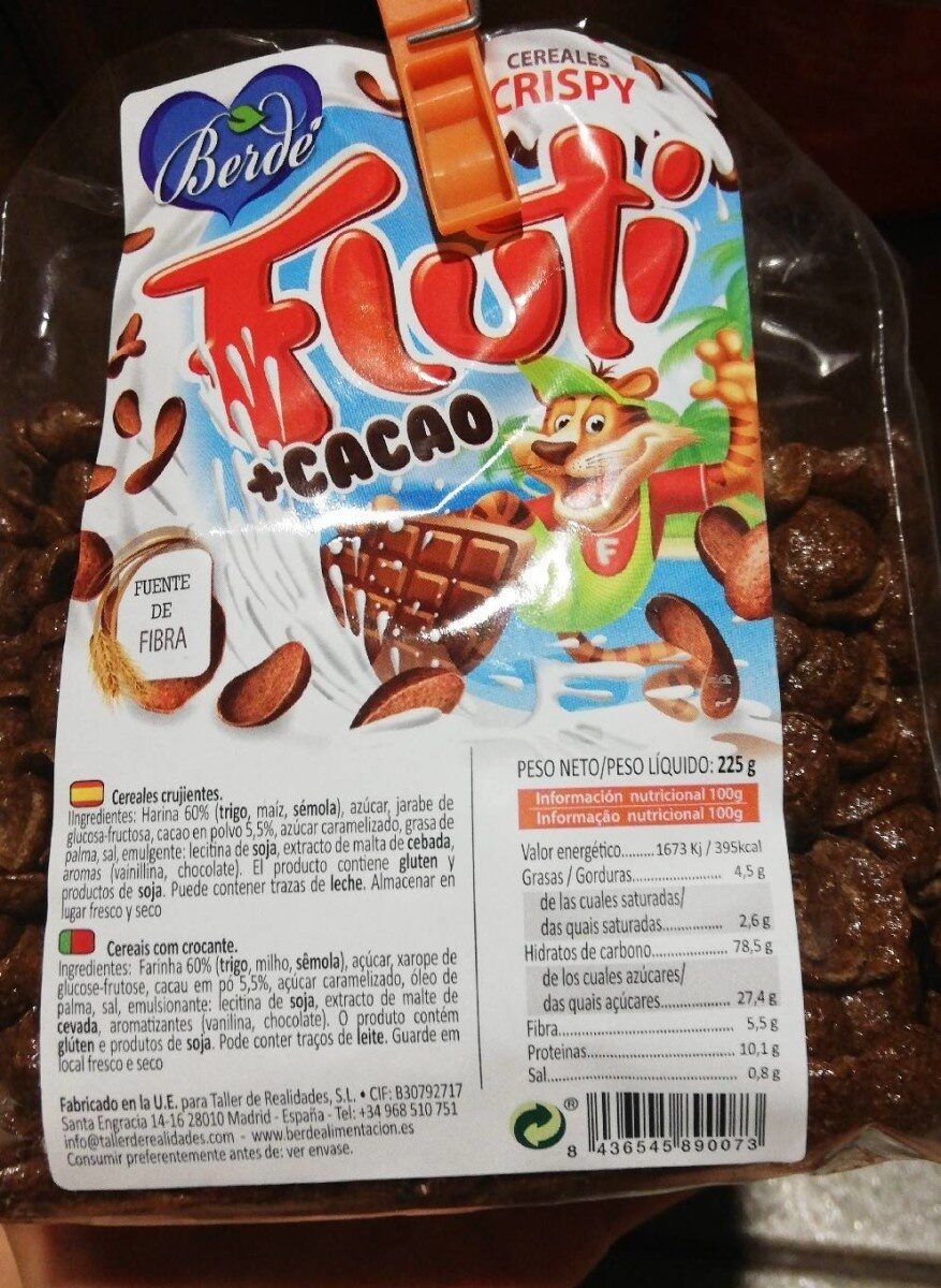 Cereais Fluti 225 Gr Berde
