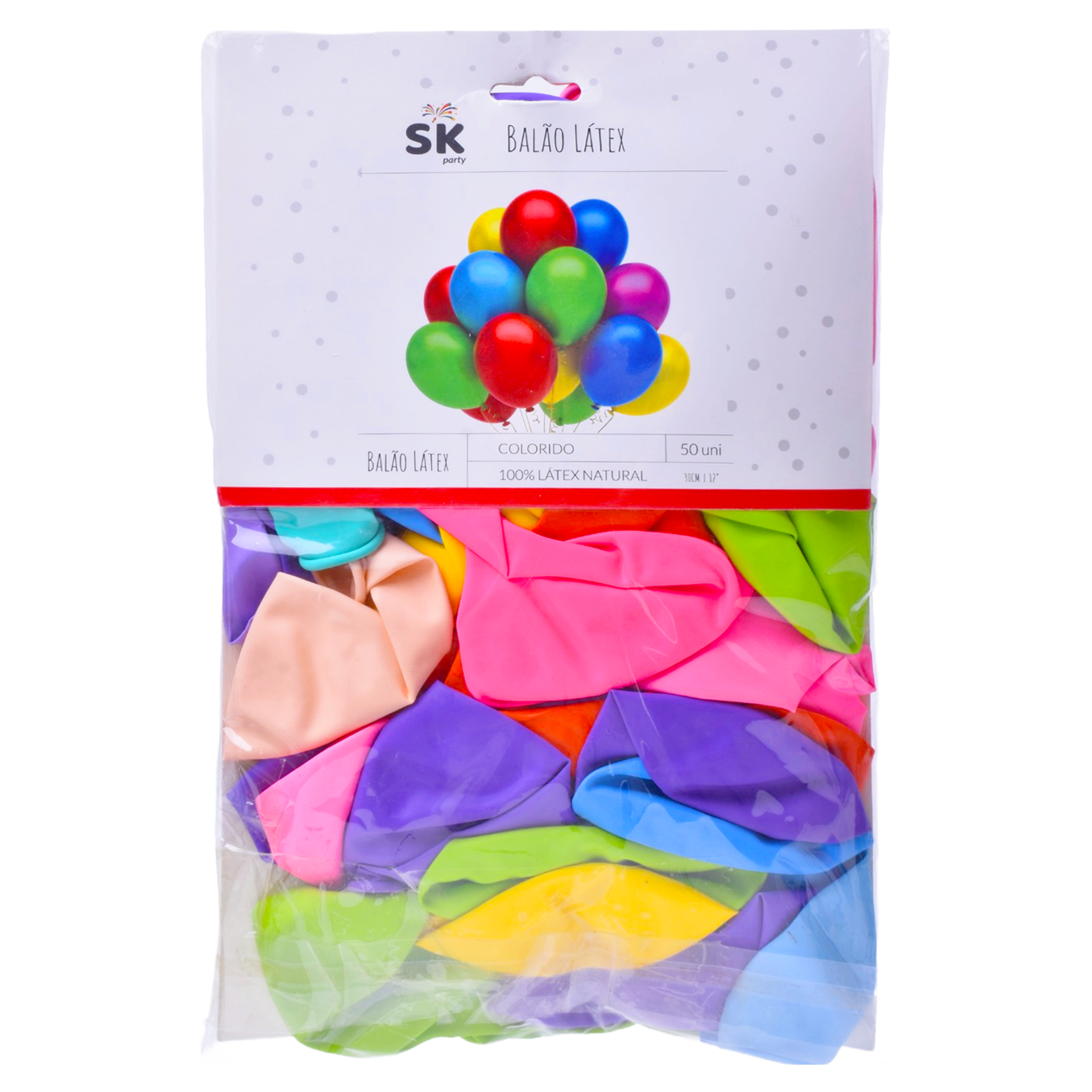 Balão Colorido Latex 50 unid
