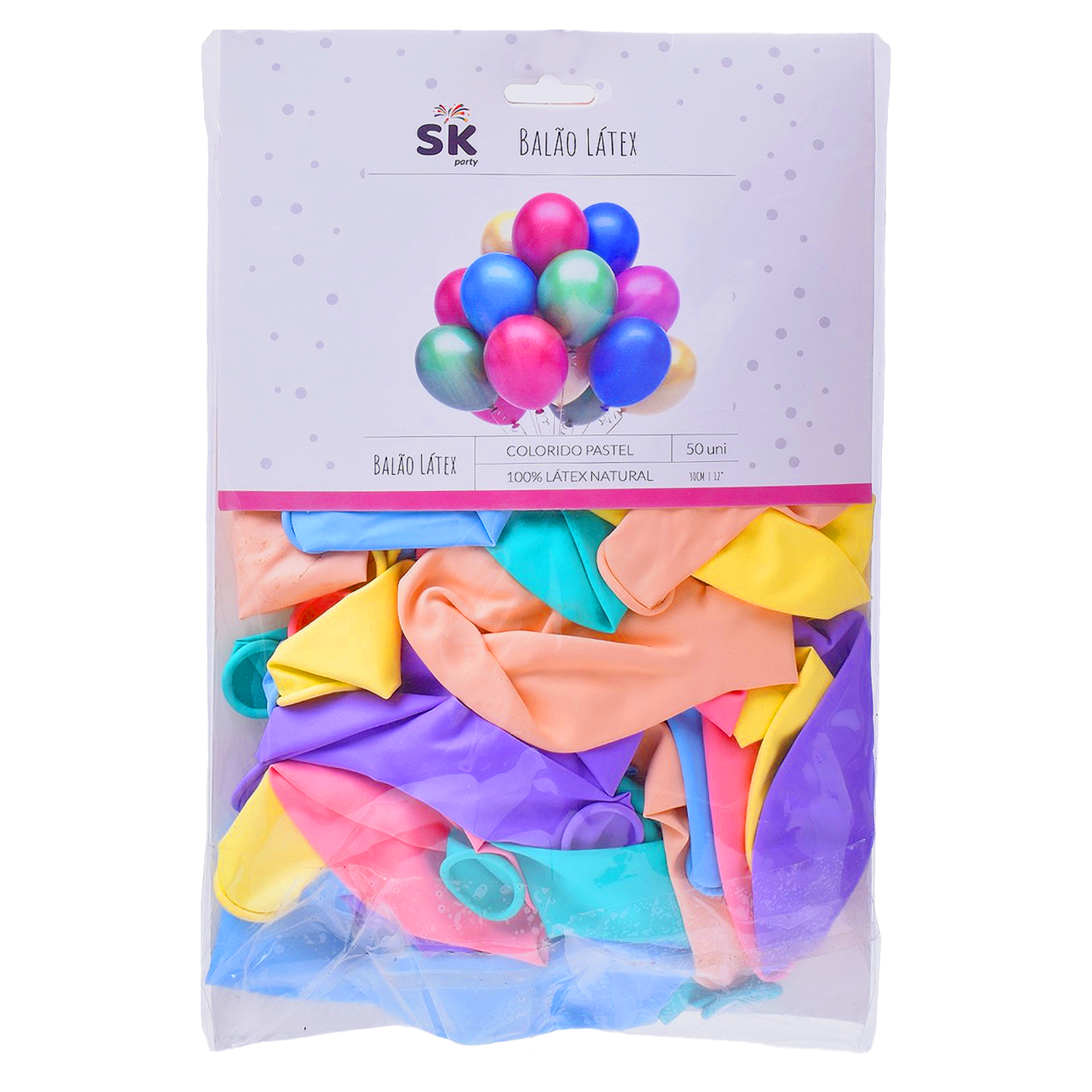 Balão Colorido Latex 50 unid