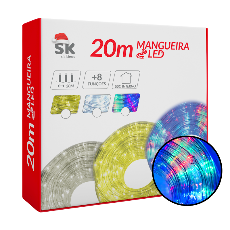 Mangueira Luz Led Color 20 mt