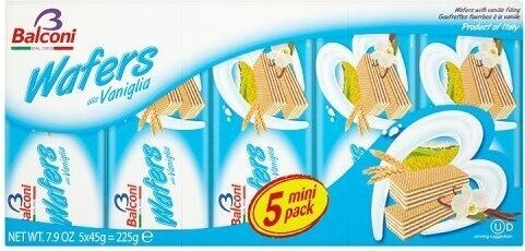 Balconi Wafers Baunilha Pack 5 unid 225 G