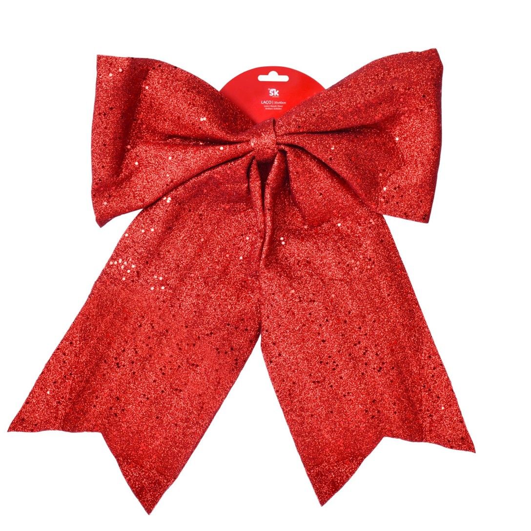 Decoração Natal Laço Vermelho 35 x 40 cm