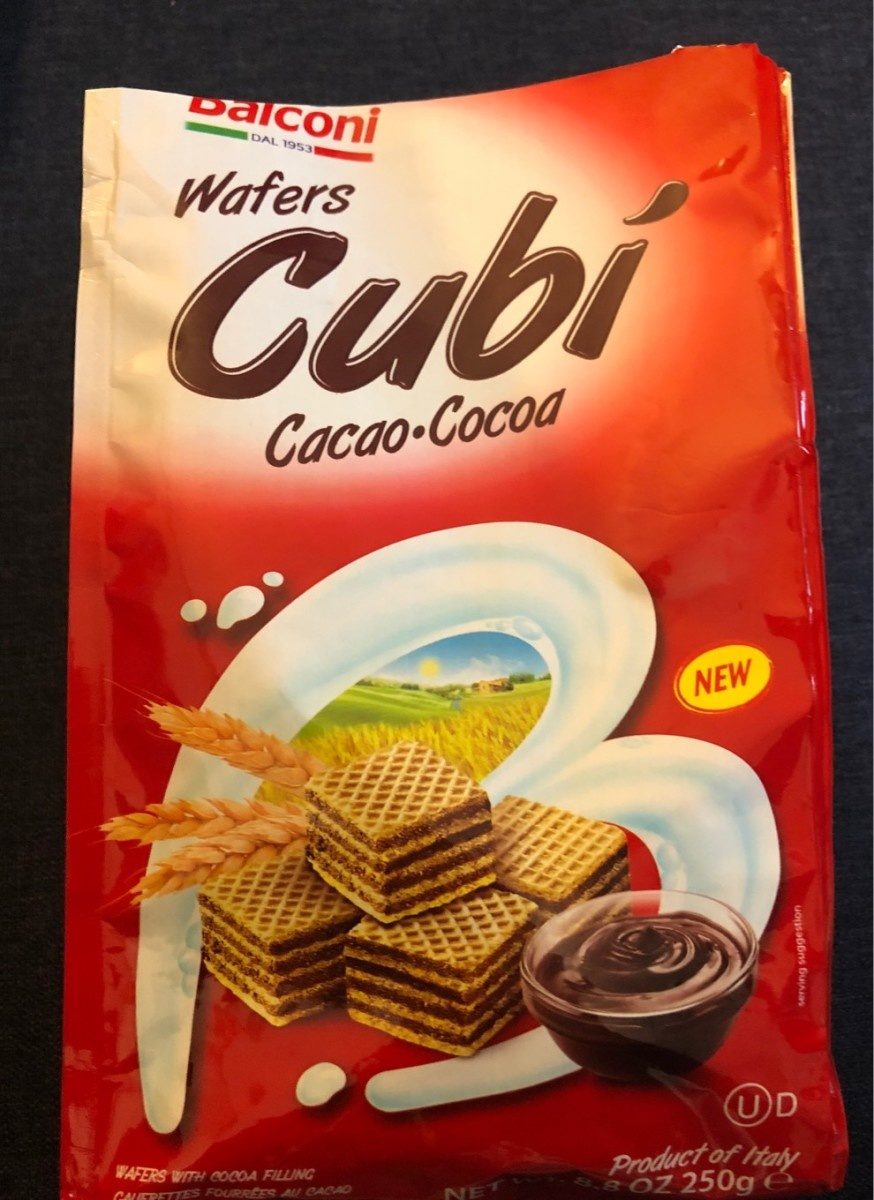 Balconi Wafers Cubi Chocolate 250 Gr