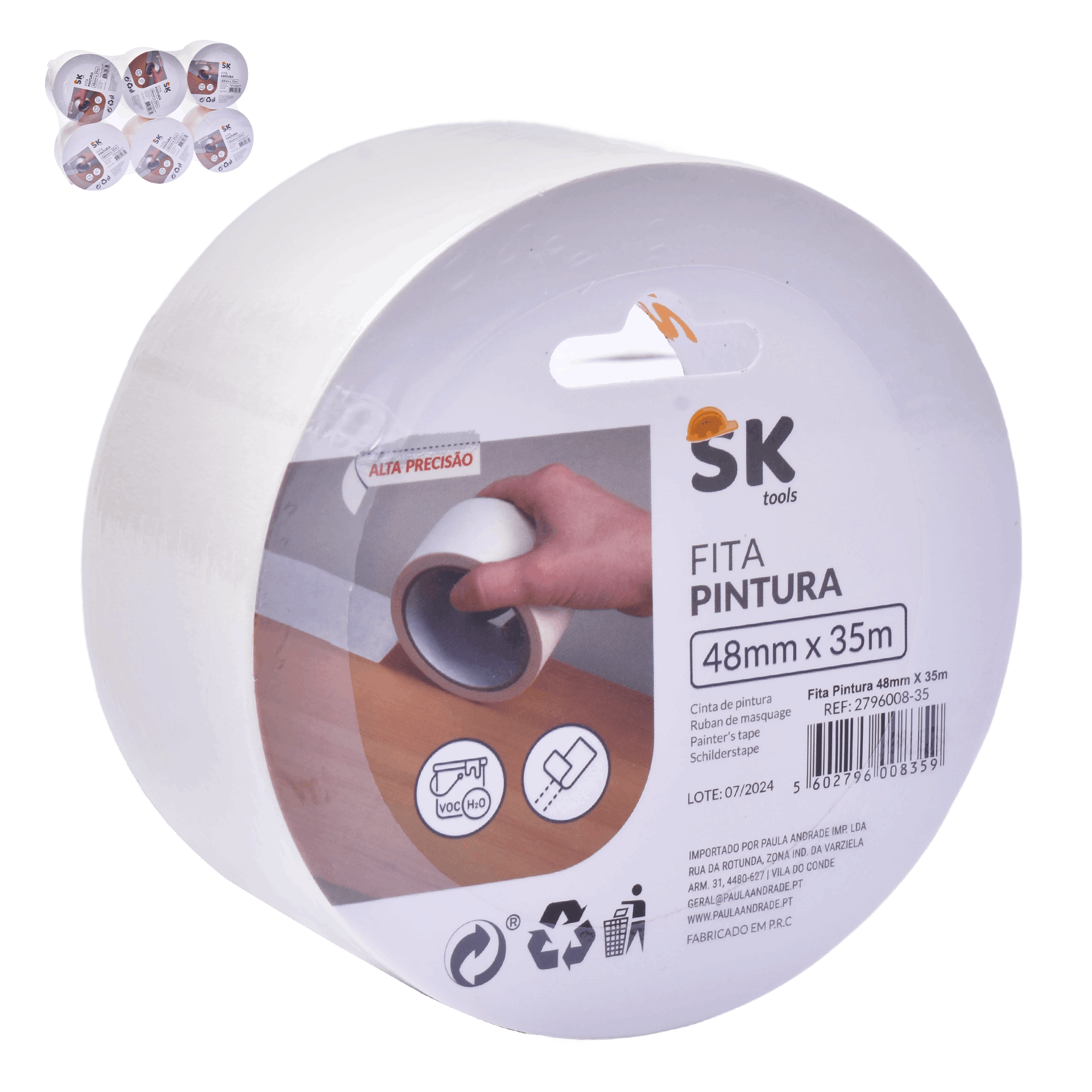Fita Adesiva Pintor 4.8cm x 35m