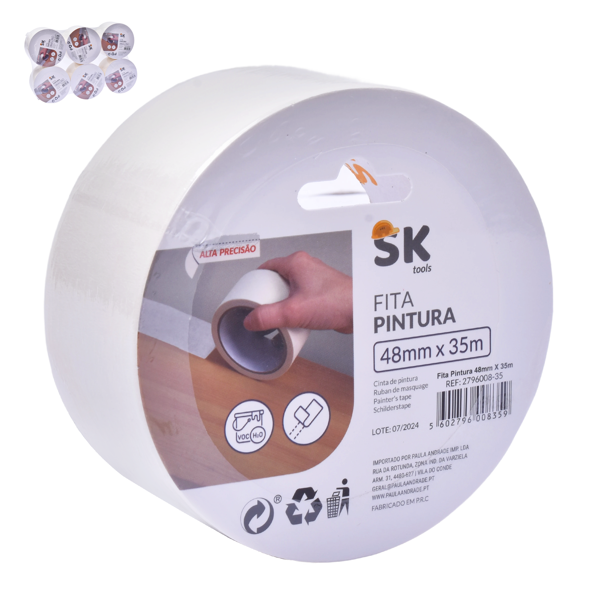 Fita Adesiva Pintor 4.8cm x 35m