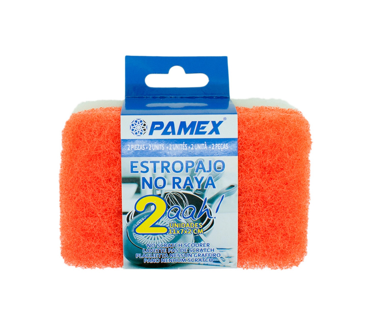 Pamex Esfregão Color Abrasivo Pack 2