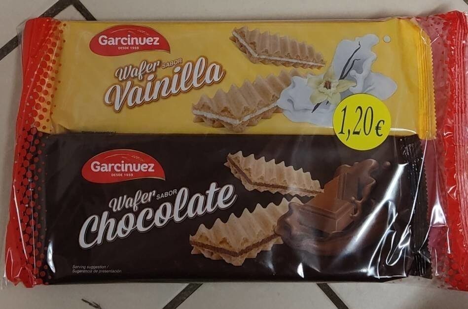 Garcinuez Wafer Baunilha/ Chocolate Pack 2 x120 Gr