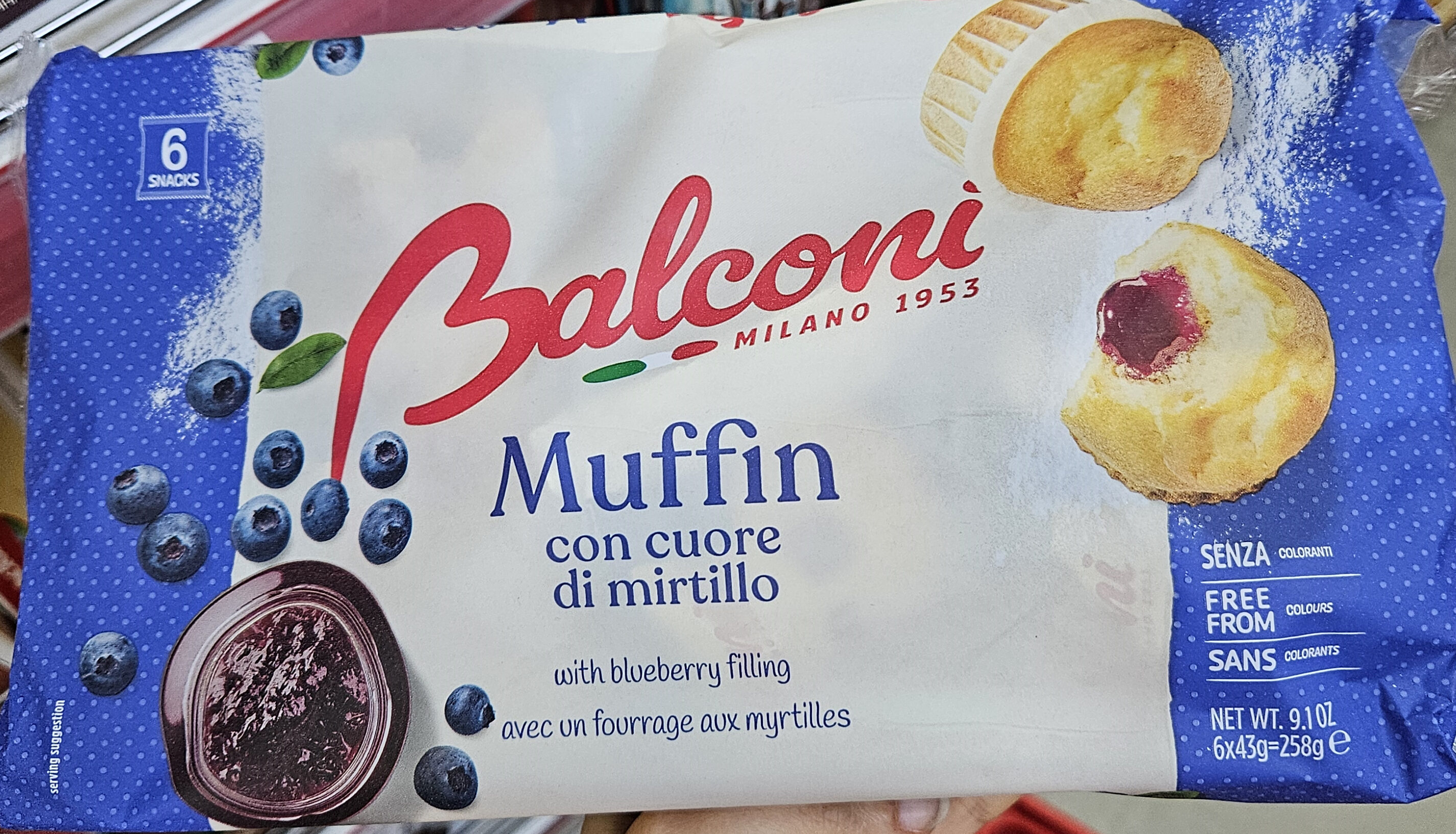 Balconi Muffin Mirtillo 240 gr