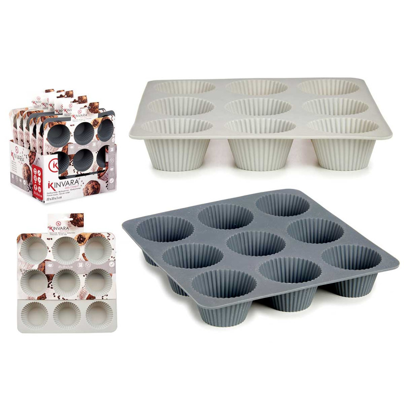 Forma Silicone  9 Queijadas 26x17 Cm
