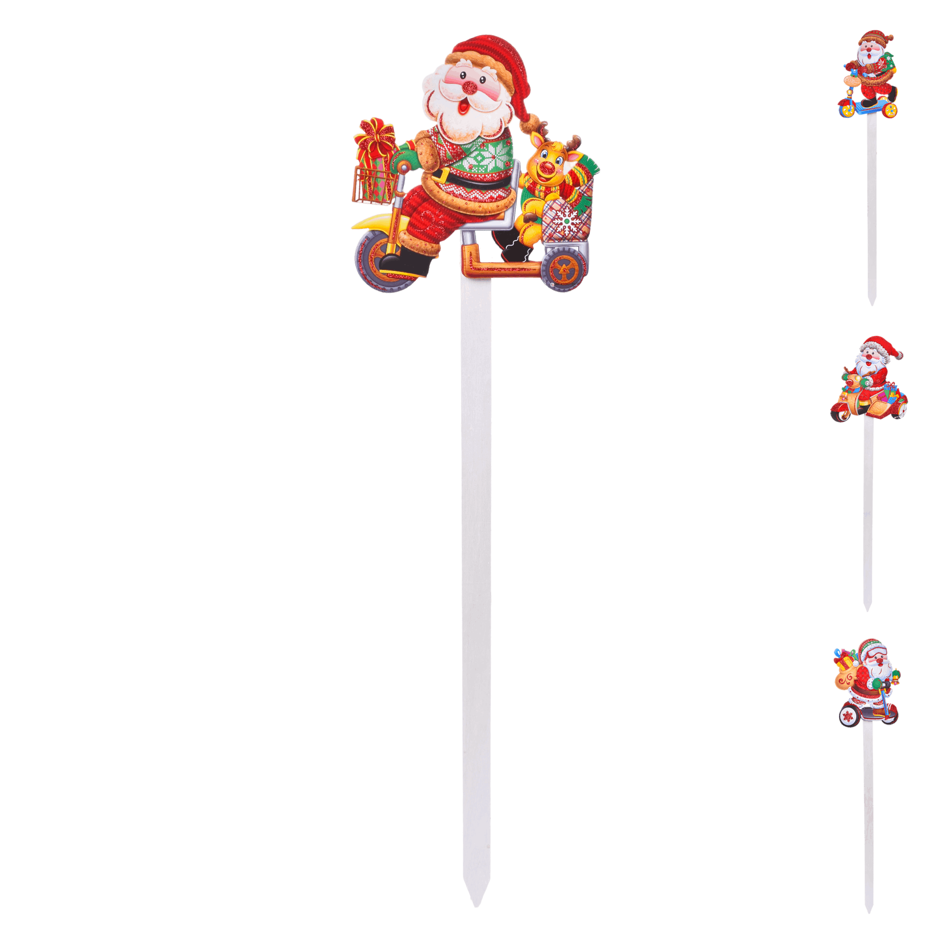 Decoração Natal Espeto Madeira 68 cm