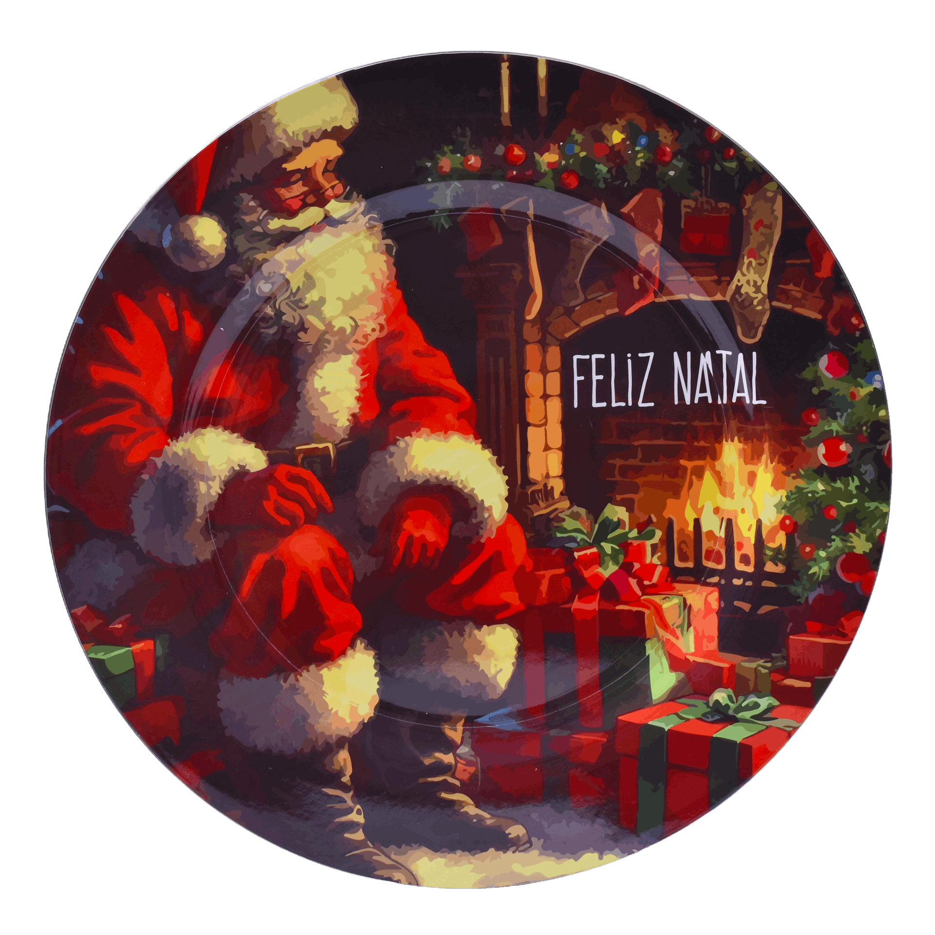 Prato Decorado Pai Natal