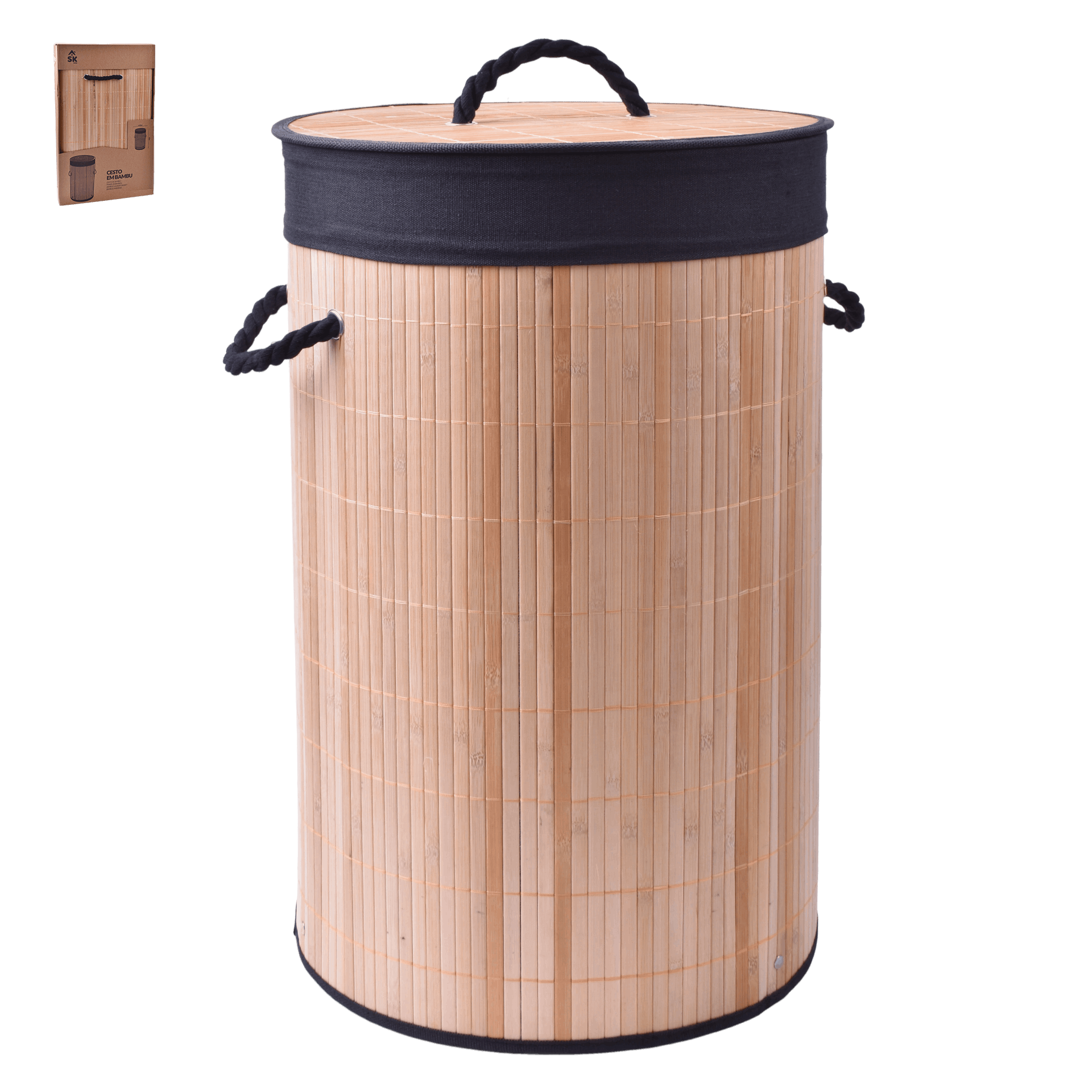 Cesto Roupa Redondo 35x60 cm