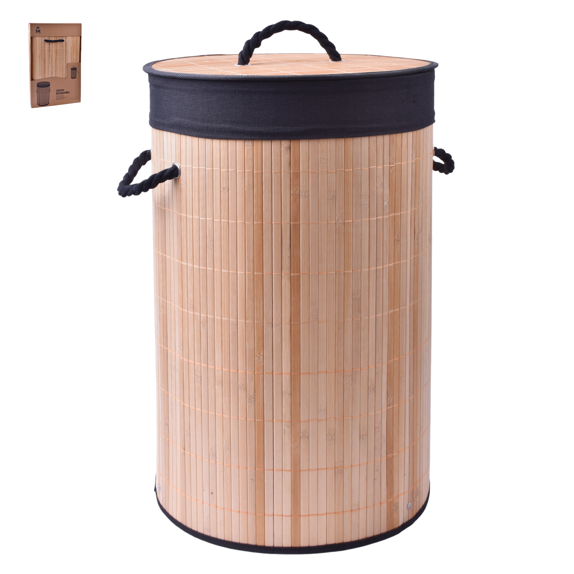 Cesto Roupa Redondo 35x60 cm