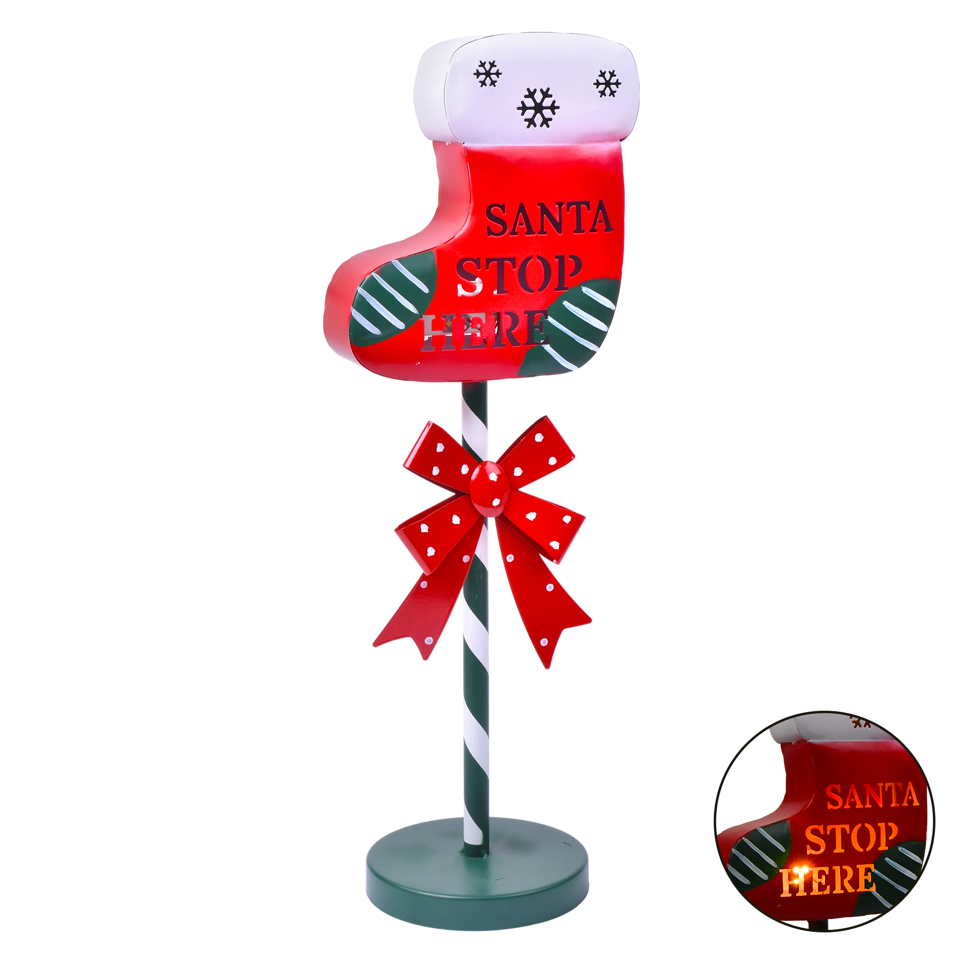 Decoração Natal Metal C/Luz 52,5cm