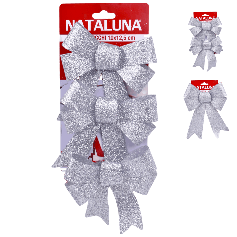 Decoração Natal Laço Prateado
