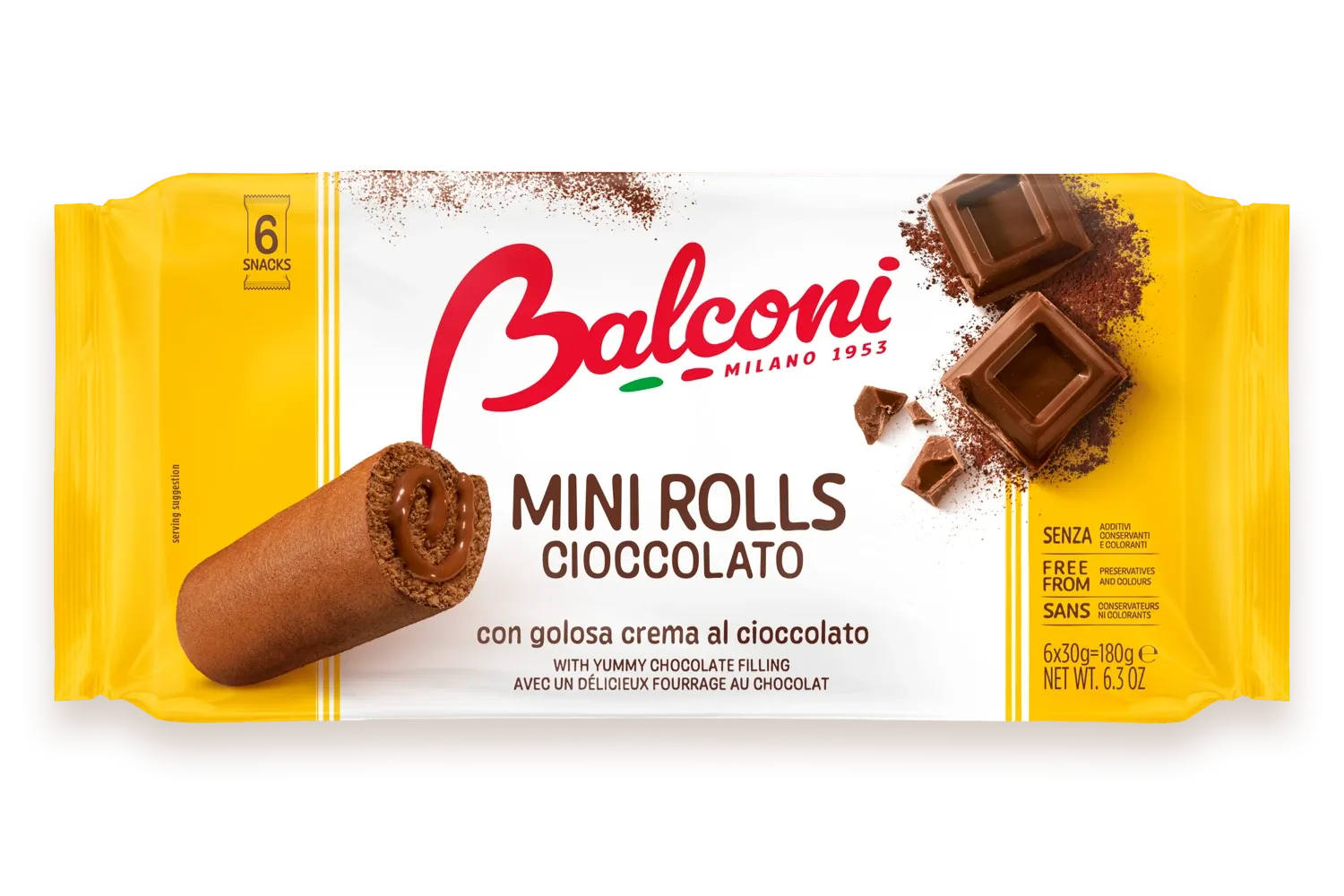 Mini Rolls Chocolate 180 G Balconi