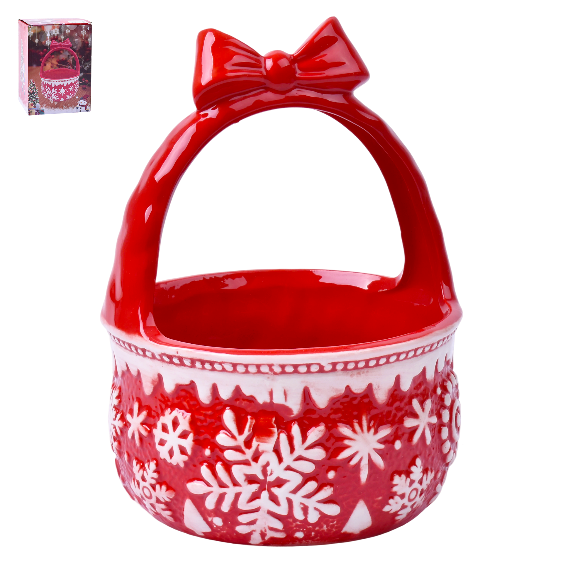 Cesto Natal 12x12x17cm