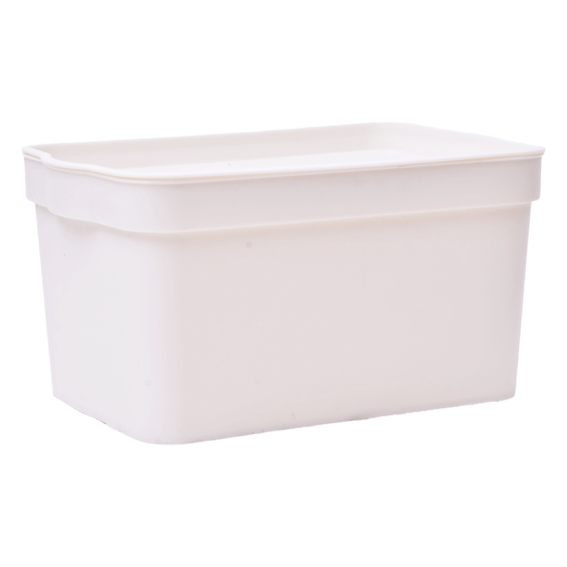 Caixa Plastica C/Tampa 2,3 Lt Creme