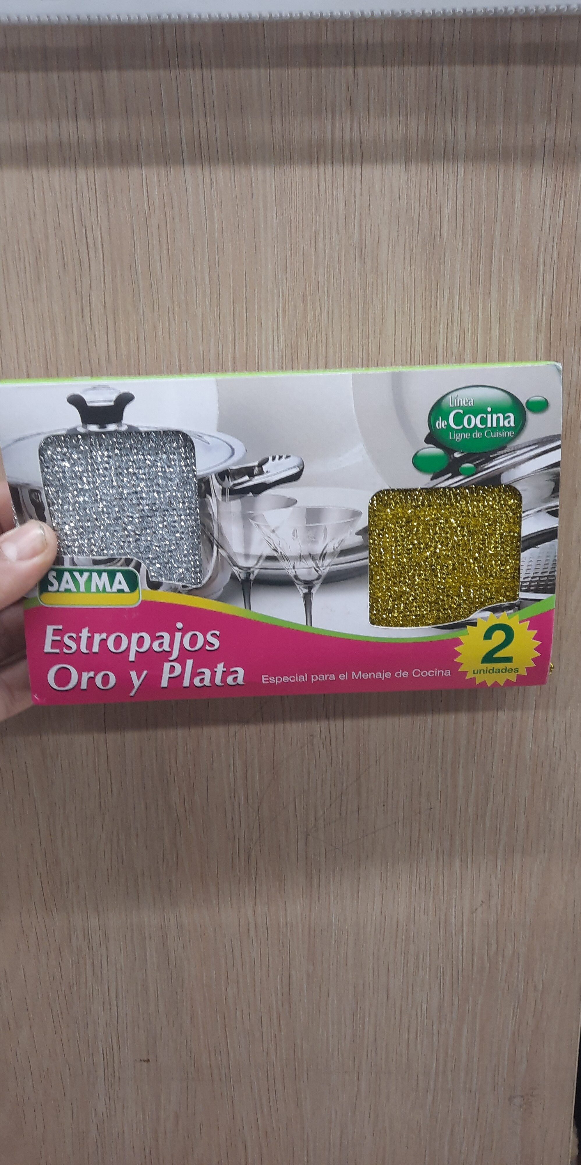 Sayma Esfregão Ouro/Prata 2 unid