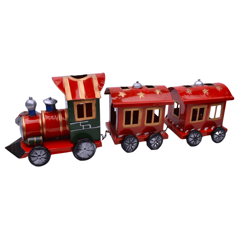 Decoração Comboio Metal Porta Velas