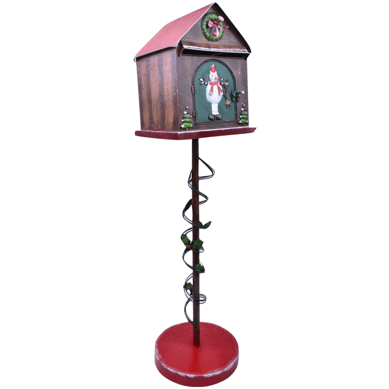 Decoração Natal Correio Metal 95 cm