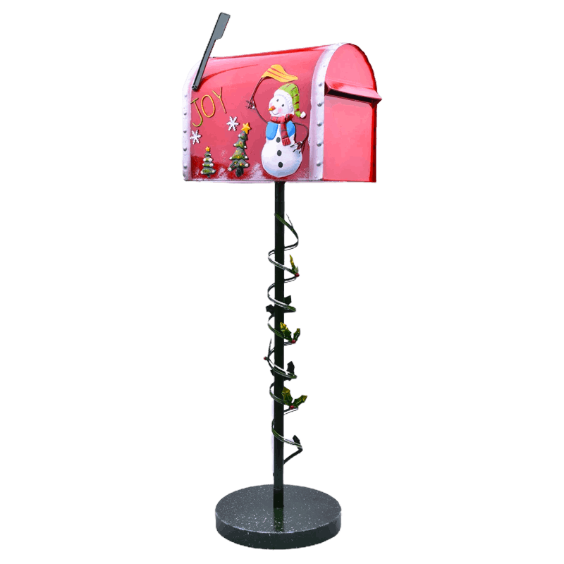 Decoração Natal Correio Metal 90 cm