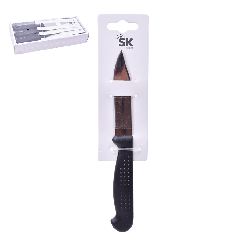 Faca Cozinha Cabo Preto 18 cm