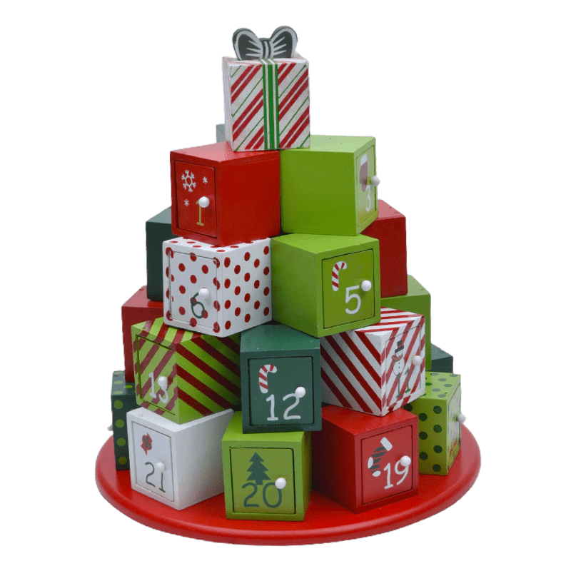 Decoração Calendario Natal Madeira