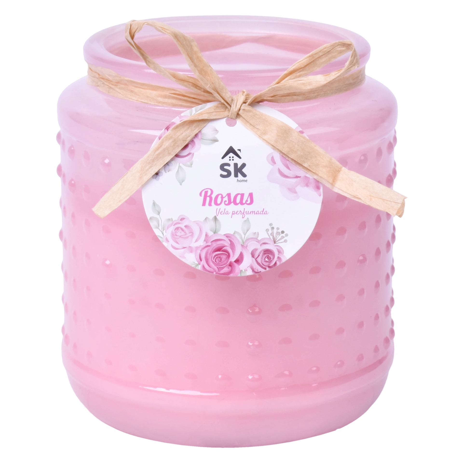 Vela Ross Pote Vidro 11,5 cm
