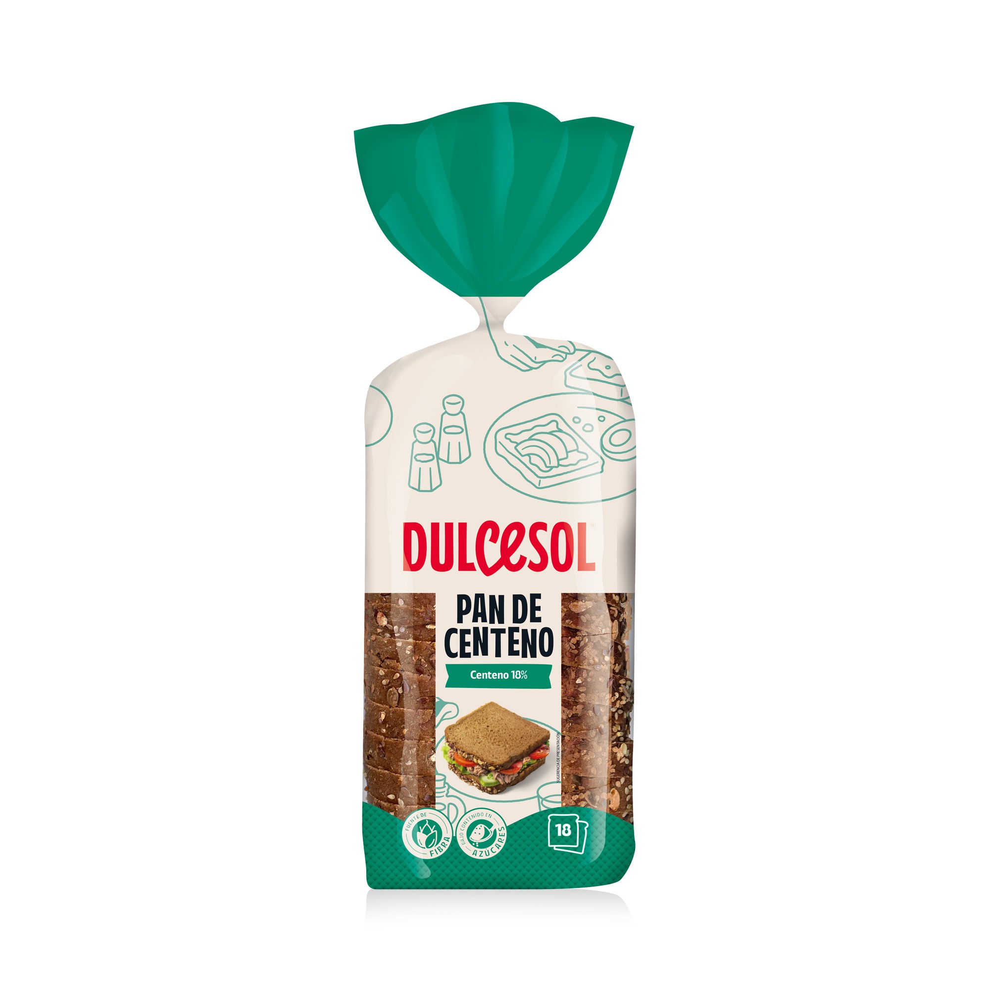 Pão Forma de Centeio 800 Gr Dulcesol