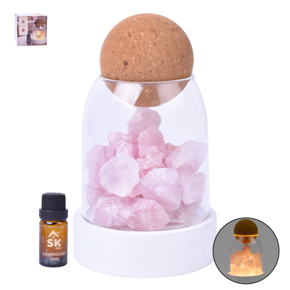 Kit Pedra Perfumada + Óleo 10 ml Frutos Vermelhos