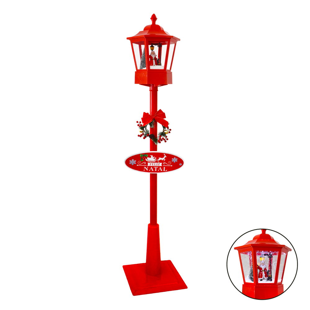 Decoração Lampião Natal C/Luz 190cm