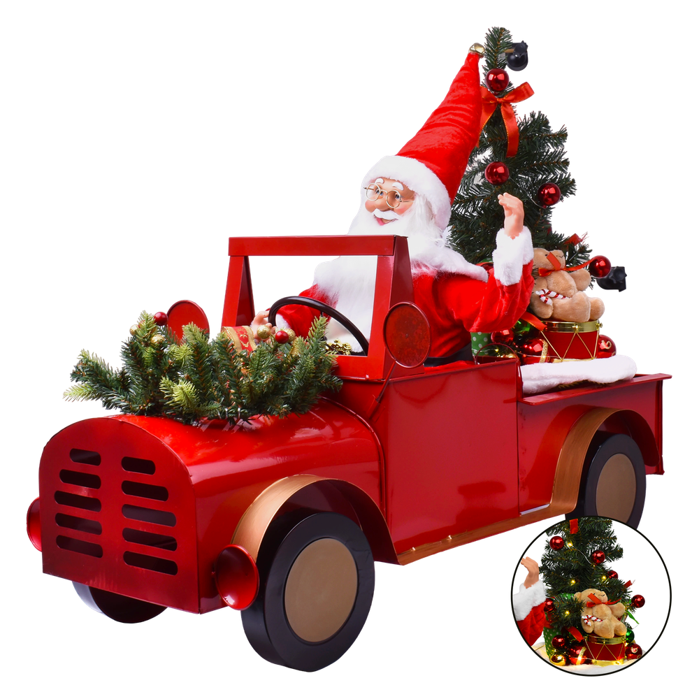 Decoração Carro Pai Natal 60cm