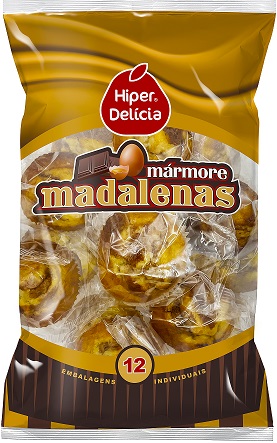 Hiper Delicia Madalenas Mármore 12unid. 500 Gr
