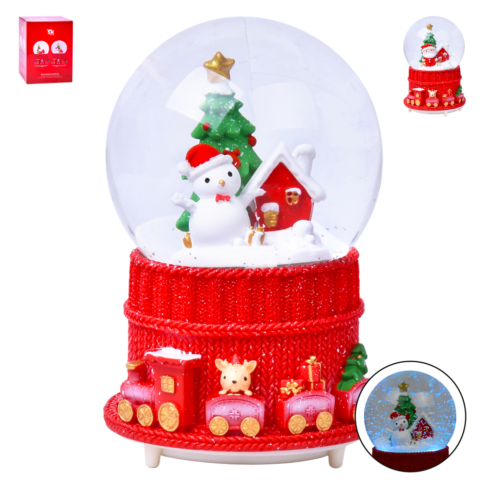 Decoração Globo Neve 10 x 15cm