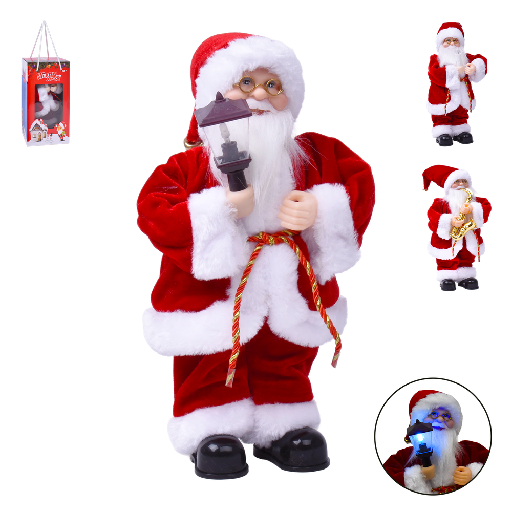Decoração Pai Natal C/Movimento 30 cm