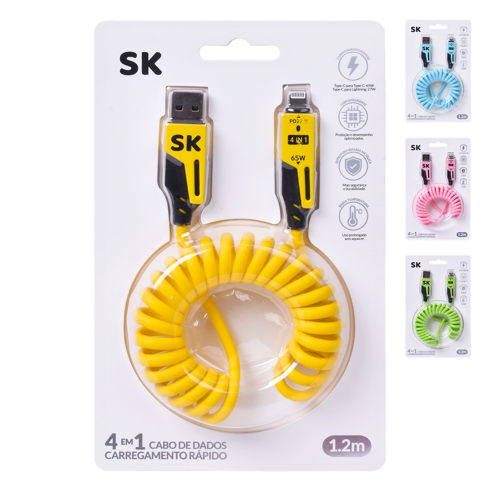 Cabo USB 4 em 1 1.2 Mt