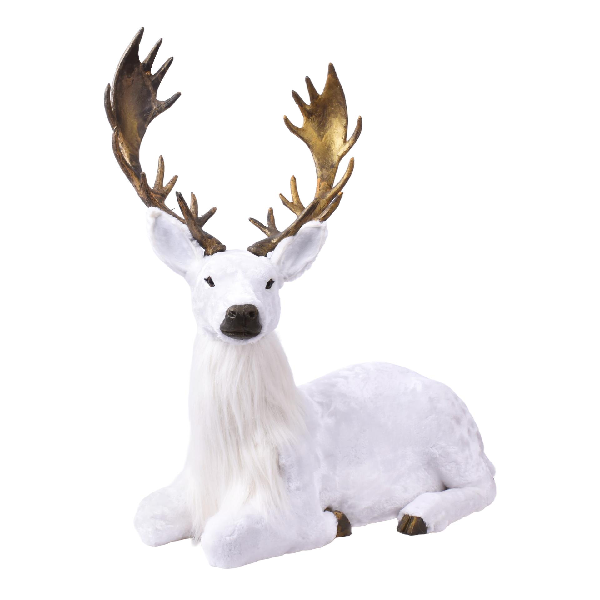 Decoração Veado Deitado Natal 80cm