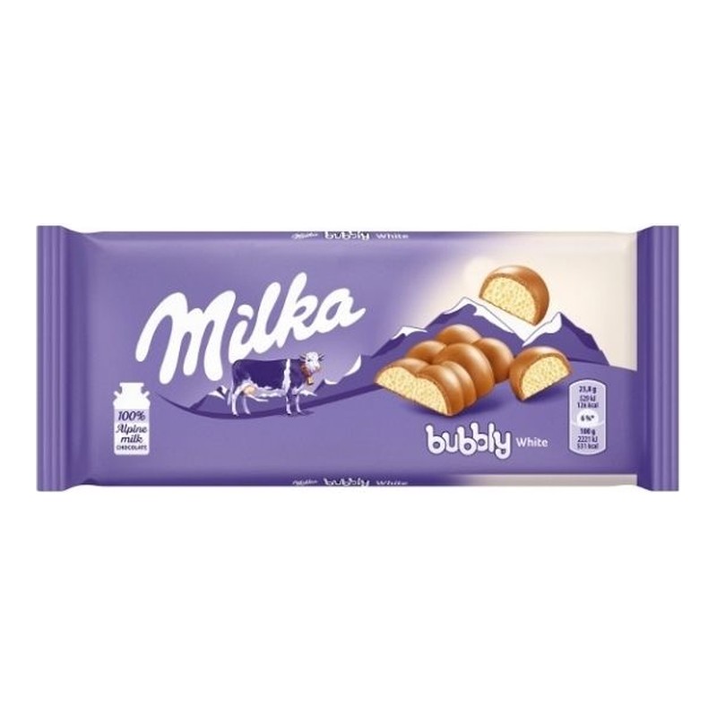 Milka Chocolate Bubbly White 95gr