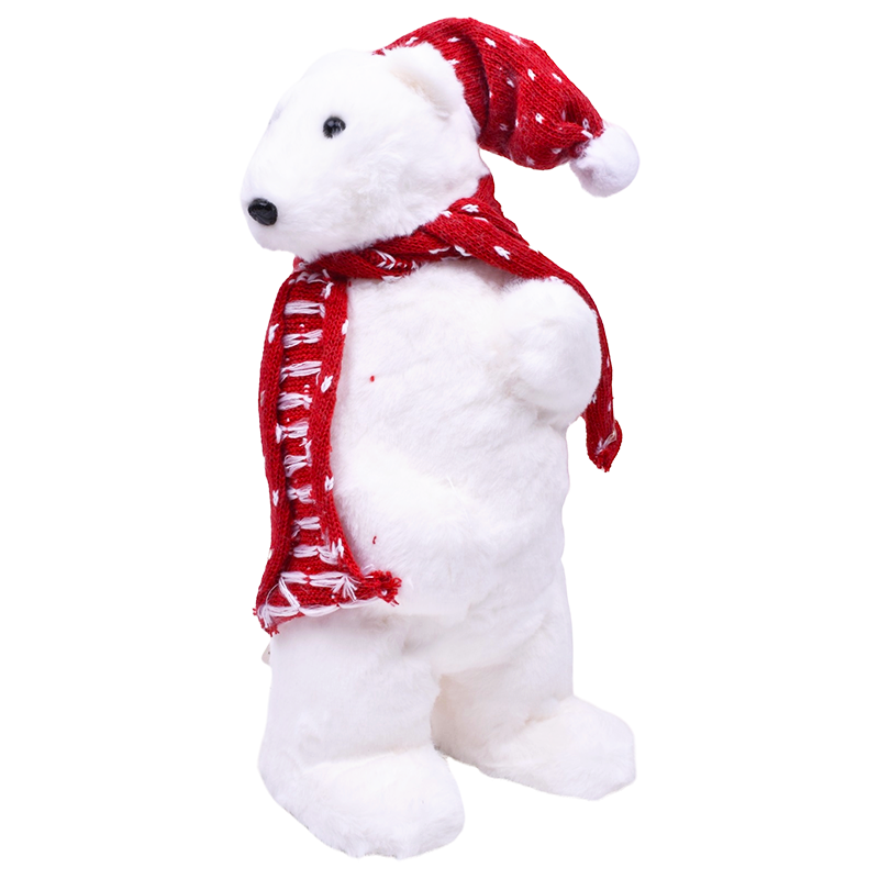 Decoração Natal Urso Polar 40 cm