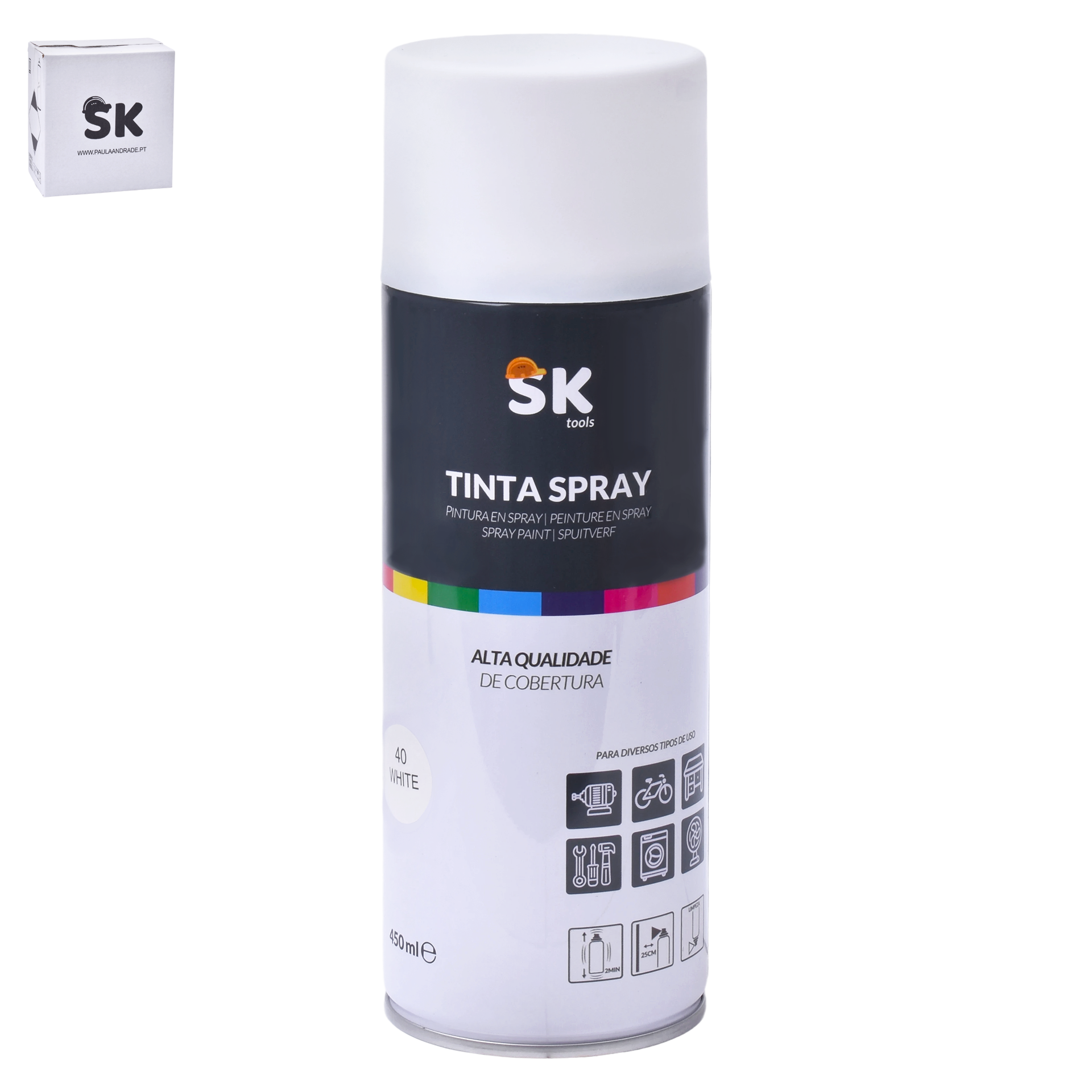 Tinta Spray 40 White 450 ml