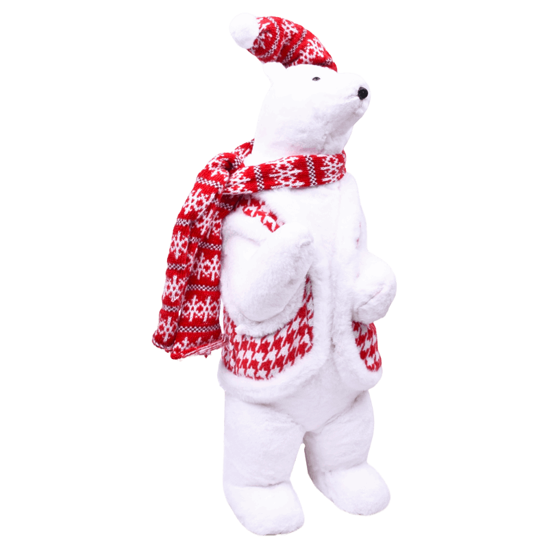 Decoração Natal Urso Polar 60 cm