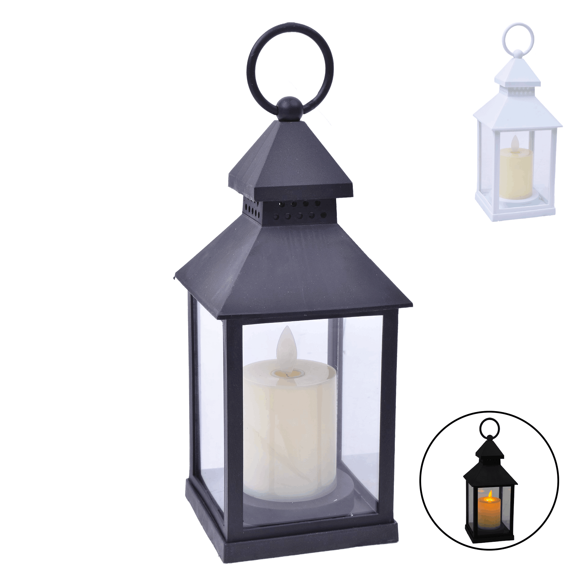 Lanterna Portavelas Luz Led 21,5cm