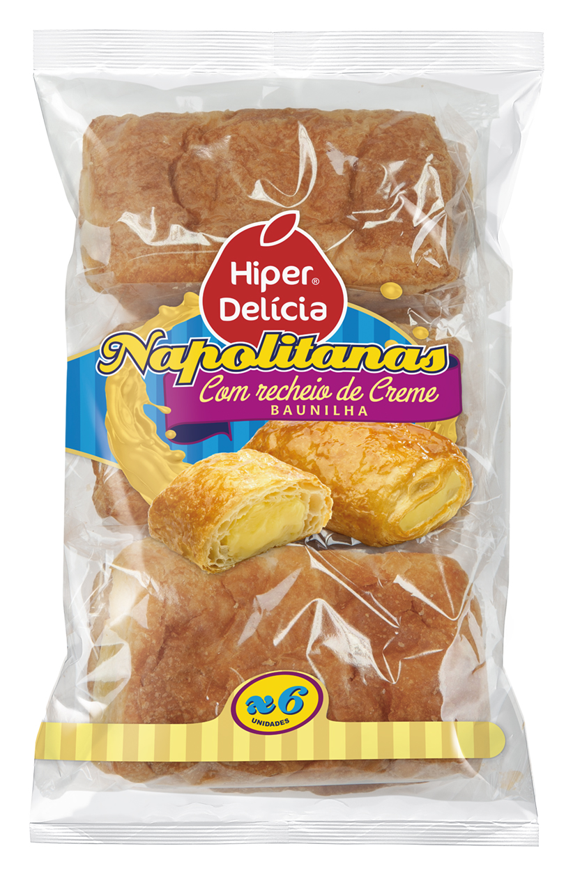 Hiper Delicia Napolitanas Baunilha 6unid. 240 Gr
