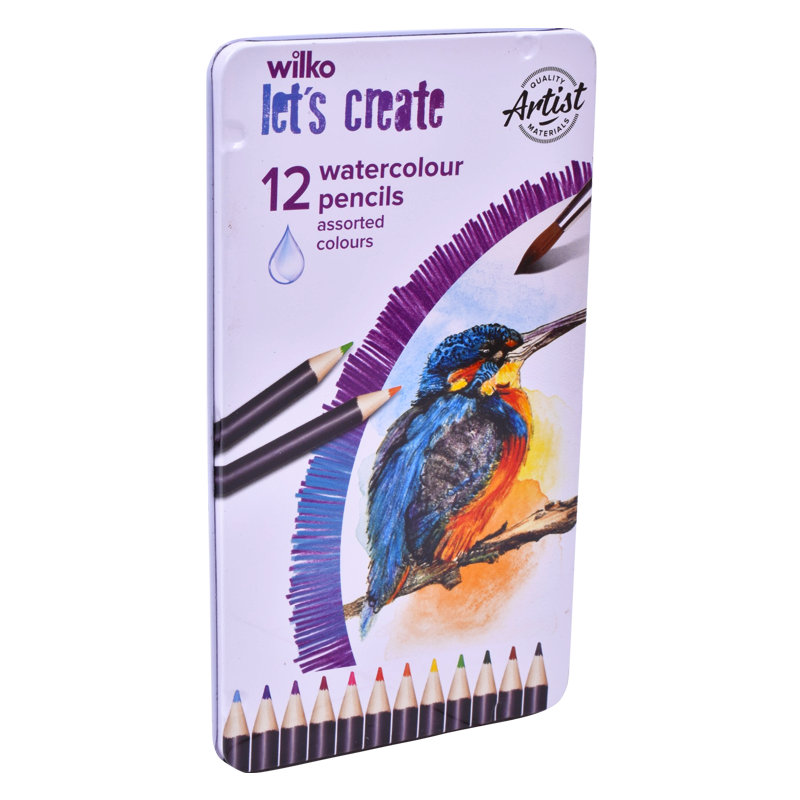 Lapis Cor Caixa Metal 12 unid