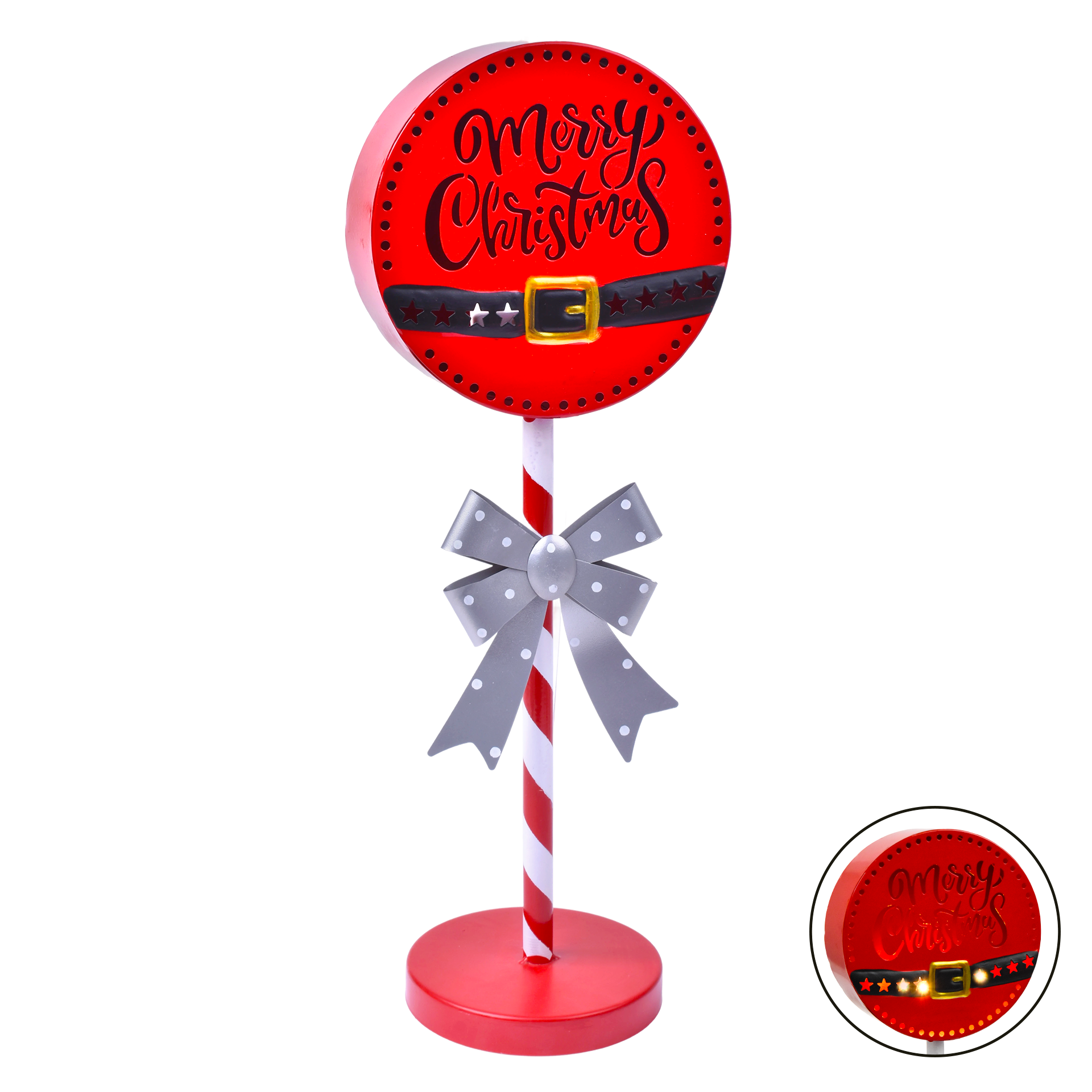 Decoração Natal Metal C/Luz 51,5cm