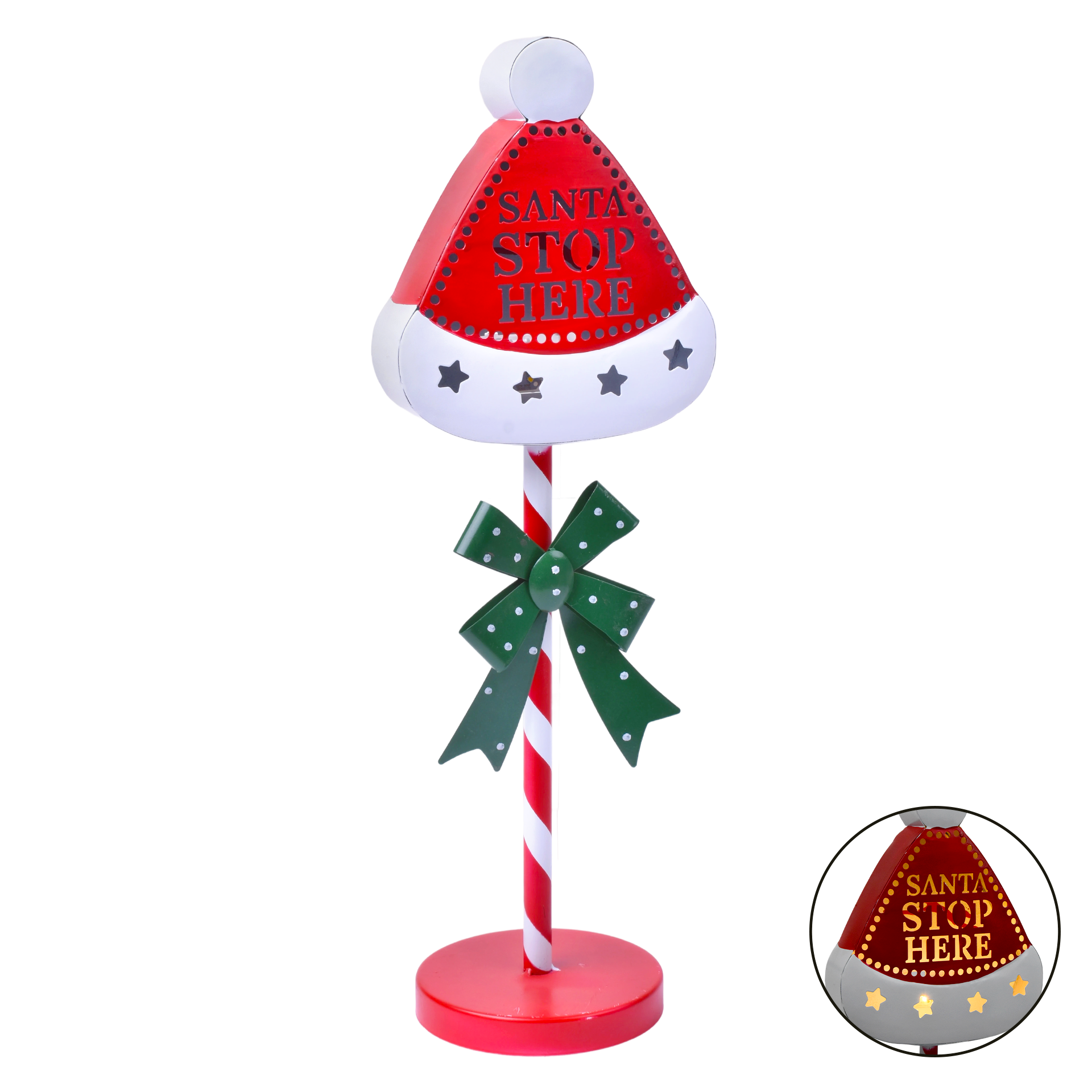 Decoração Natal Metal C/Luz 53,5cm