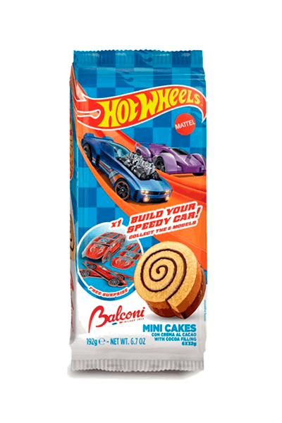 Balconi Mini Cakes Cacao HotWheels 6 uni