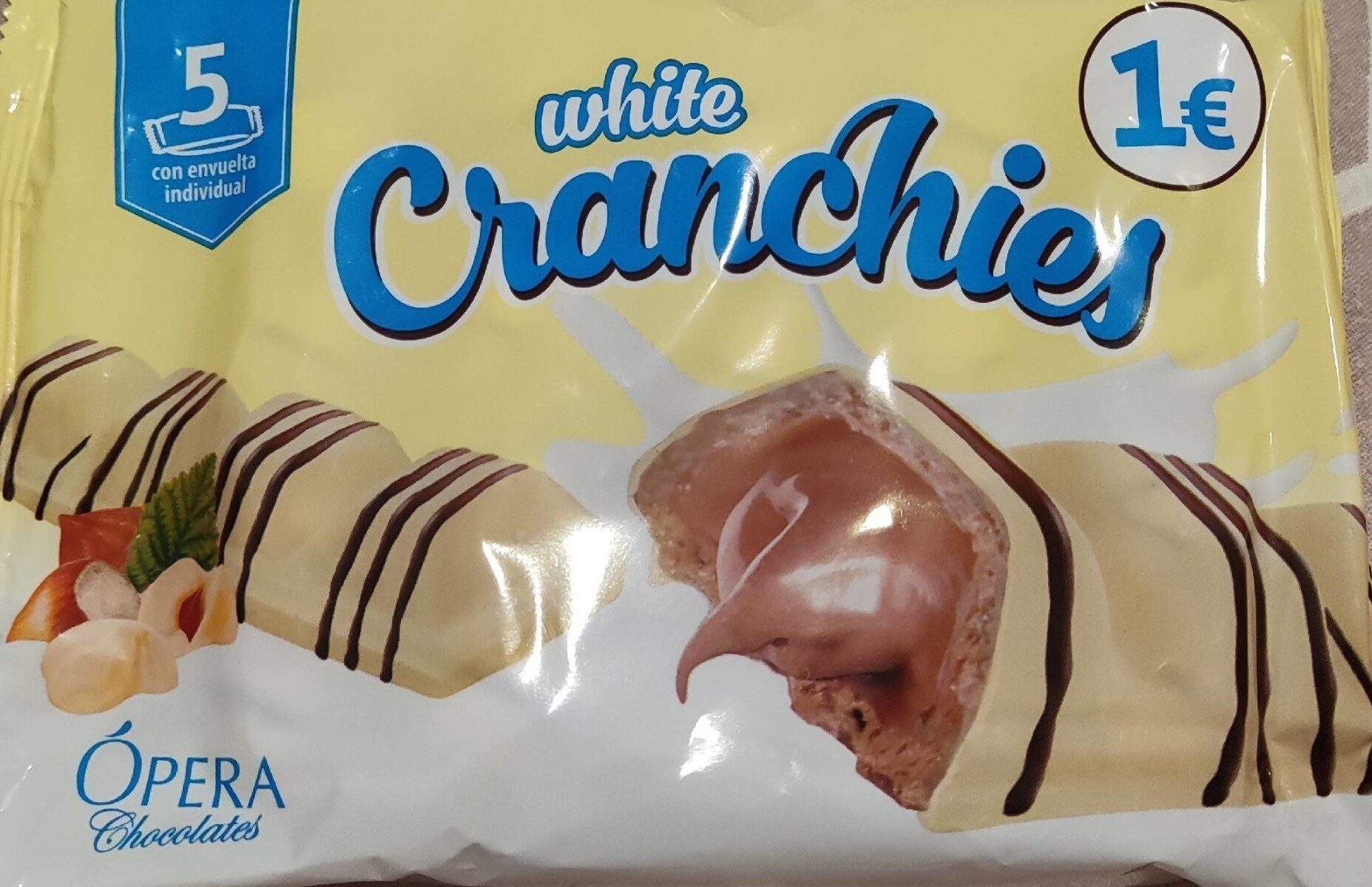 Chocolate Cranchies Branco Pack*5